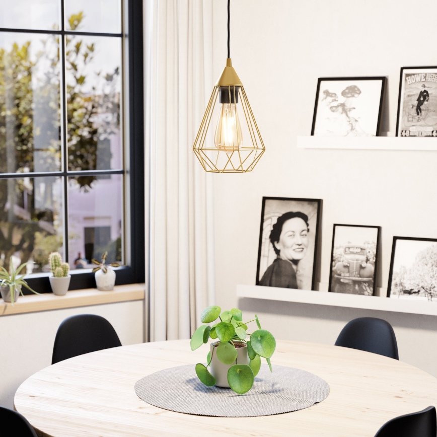 Eglo - Takkkrona på ett snöre  1xE27/60W/230V d. 17,5 cm