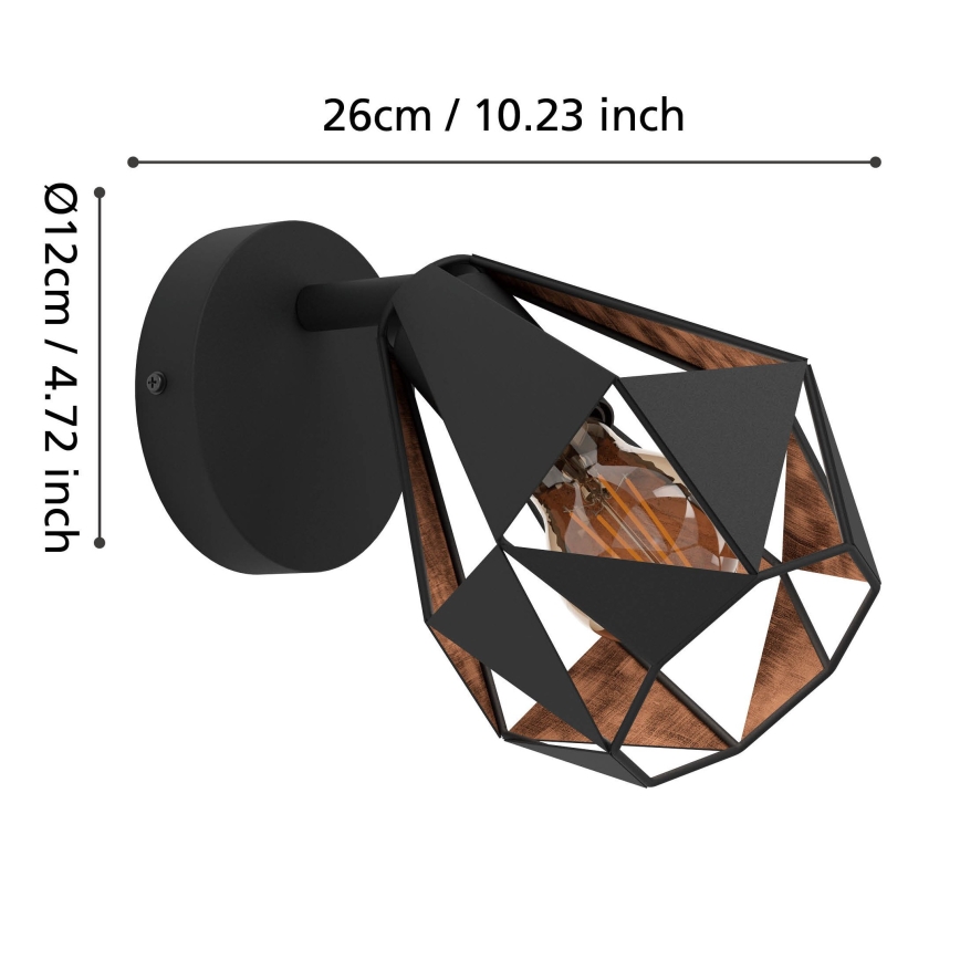 Eglo - Väggspotlight 1xE27/40W/230V