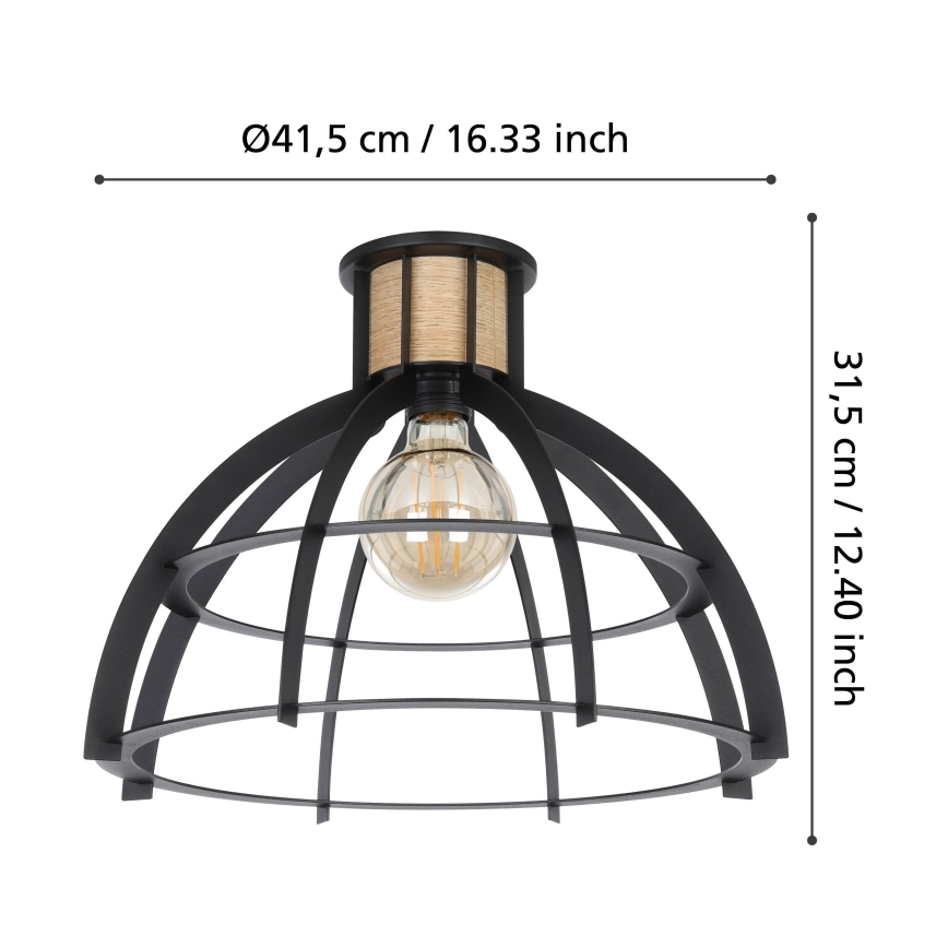 Eglo - Taklampa 1xE27/40W/230V svart