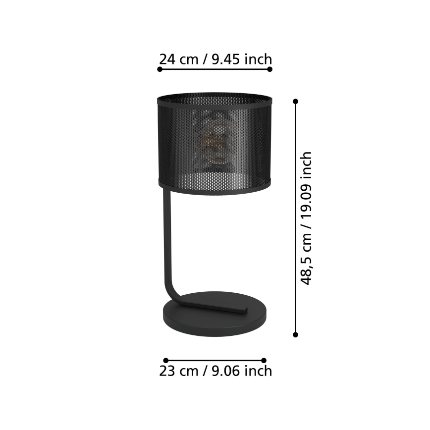 Eglo 43797 - Bordslampa MANBY 1xE27/40W/230V