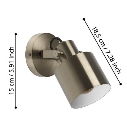 Eglo - Väggmonterad spotlight 1xE27/40W/230V