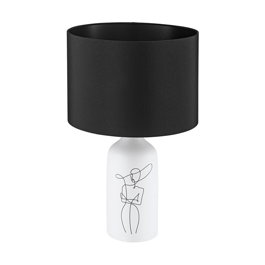 Eglo - Bordslampa 1xE27/40W/230V svart/vit