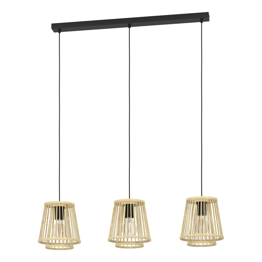 Eglo - Ljuskrona med textilsladd 3xE27/40W/230V