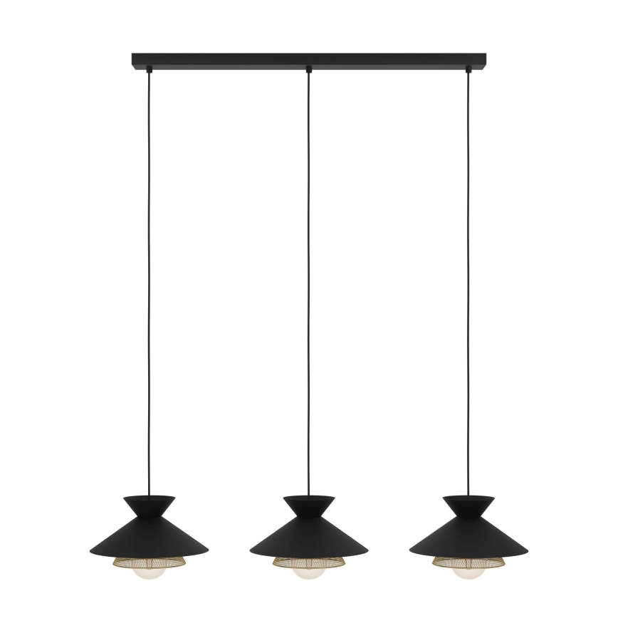 Eglo - Ljuskrona med textilsladd 3xE27/40W/230V