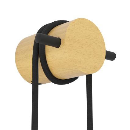 Eglo - Vägglampa 1xE27/13W/230V svart/beige