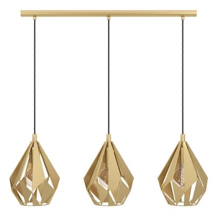 Eglo - Ljuskrona med textilsladd 3xE27/60W/230V