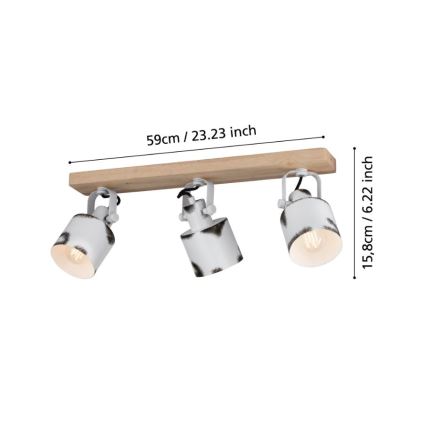 Eglo - Spotlight 3xE27/40W/230V