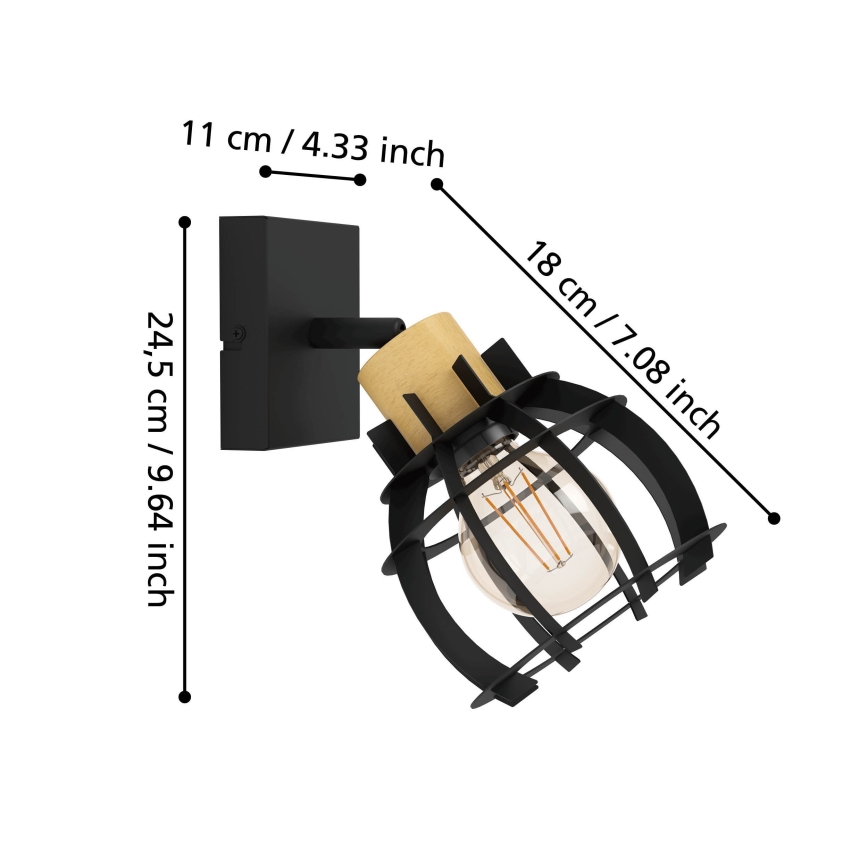 Eglo - Väggspotlight 1xE27/40W/230V