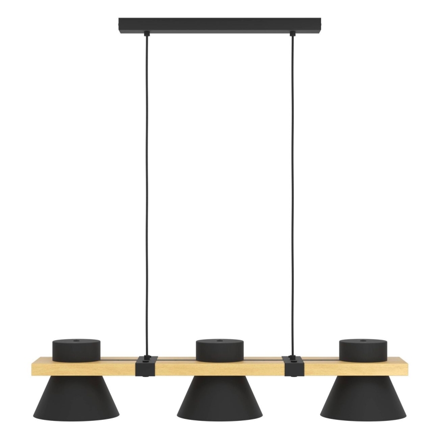 Eglo - Ljuskrona med textilsladd 3xE27/15W/230V