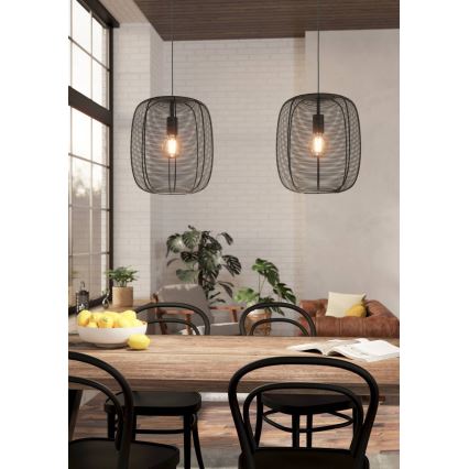 Eglo - Ljuskrona med textilsladd 2xE27/40W/230V