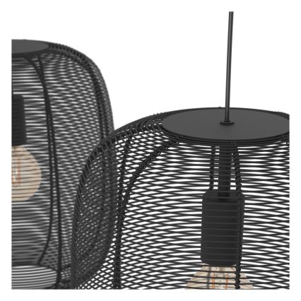 Eglo - Ljuskrona med textilsladd 2xE27/40W/230V