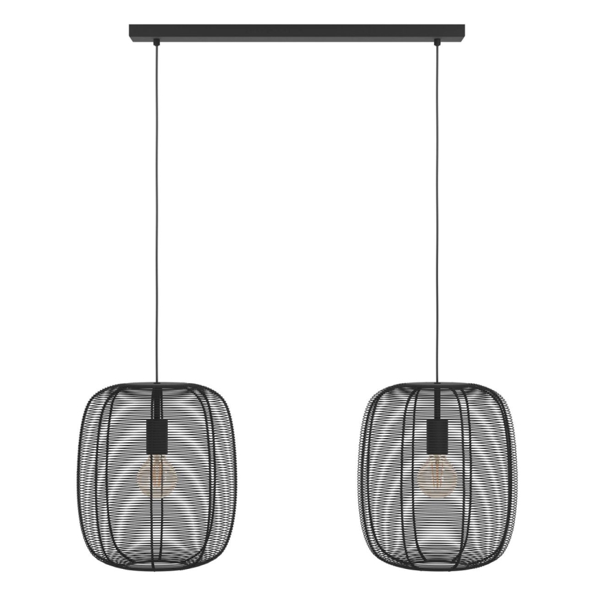 Eglo - Ljuskrona med textilsladd 2xE27/40W/230V