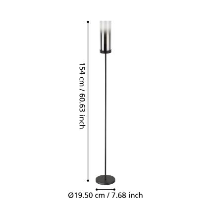 Eglo - Golvlampa 1xE27/40W/230V svart