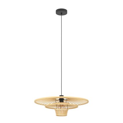 Eglo - Pendellampa med kabel 1xE27/40W/230V bambu