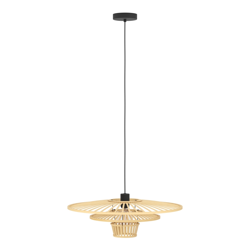 Eglo - Pendellampa med kabel 1xE27/40W/230V bambu