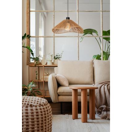 Eglo - Ljuskrona med textilsladd 1xE27/60W/230V brun