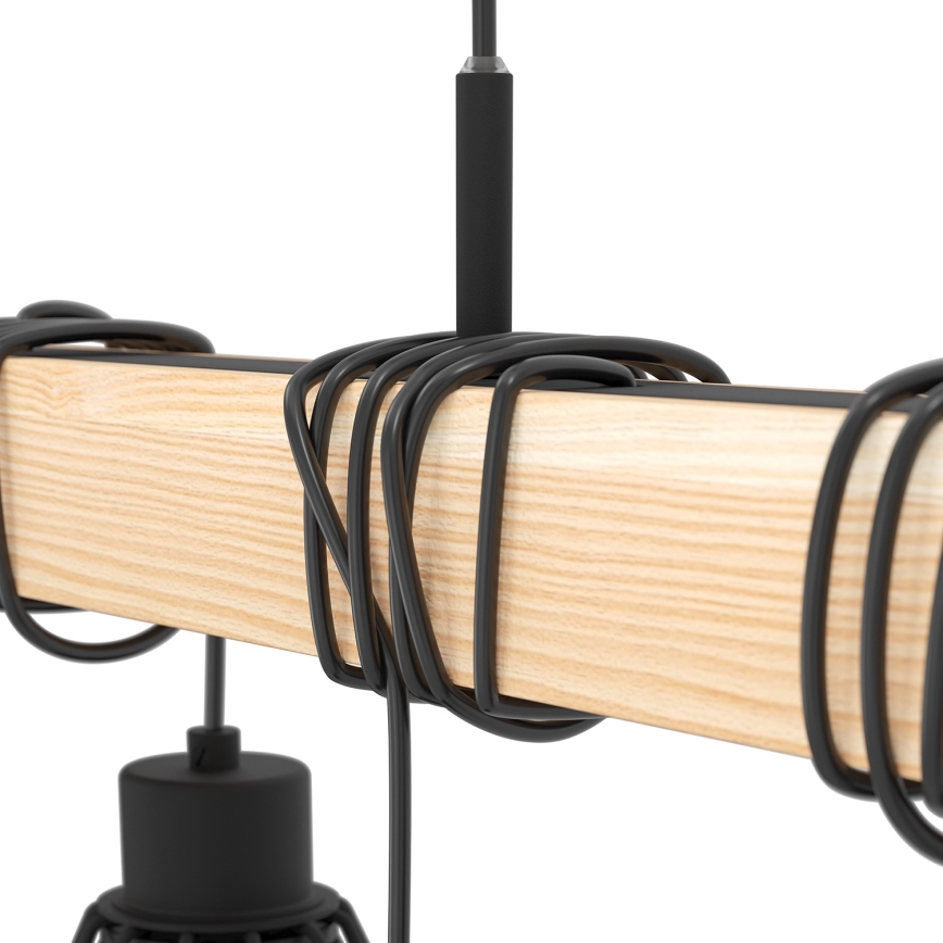 Eglo - Ljuskrona med vajerupphängning TOWNSHEND 9xE27/60W/230V