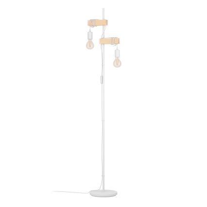 Eglo 44083 - Golvlampa TOWNSHEND 2xE27/10W/230V vit