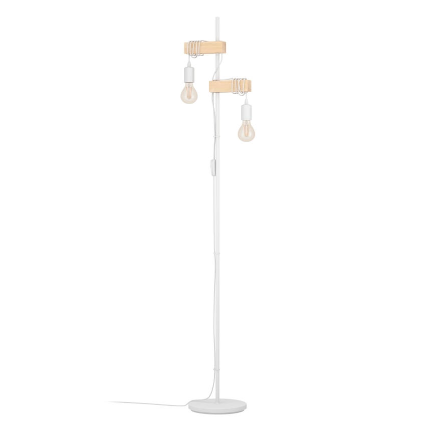 Eglo 44083 - Golvlampa TOWNSHEND 2xE27/10W/230V vit