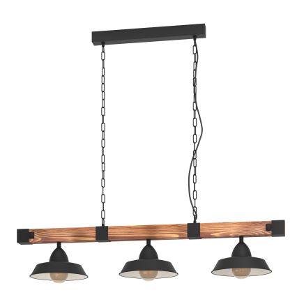 Eglo - Taklampa med kedja 3xE27/60W/230V