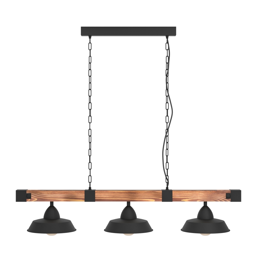Eglo - Taklampa med kedja 3xE27/60W/230V
