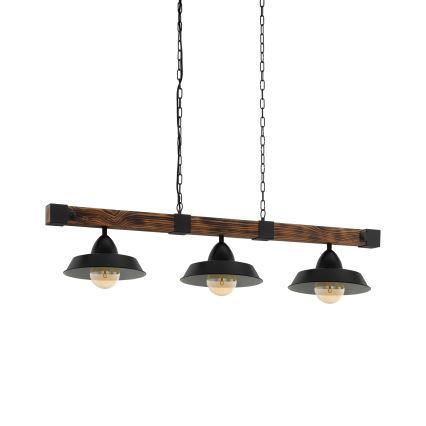 Eglo - Taklampa med kedja 3xE27/60W/230V