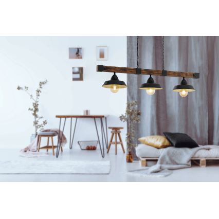 Eglo - Taklampa med kedja 3xE27/60W/230V