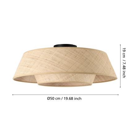 Eglo - Taklampa 1xE27/60W/230V diam. 50 cm, rotting
