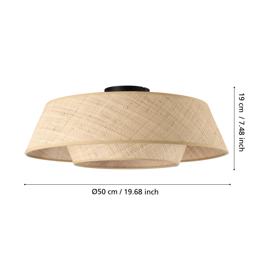 Eglo - Taklampa 1xE27/60W/230V diam. 50 cm, rotting