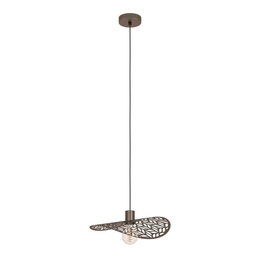 Eglo - Takpendel med kabel 1xE27/60W/230V Ø 40 cm bronsfärgad