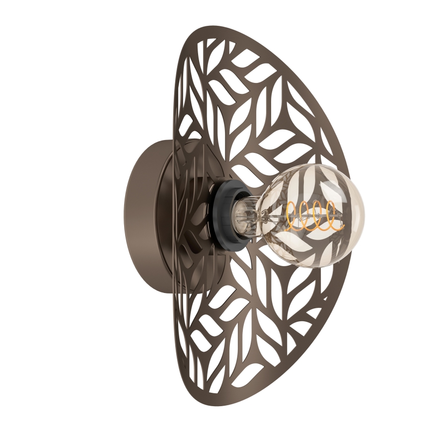 Eglo - Vägglampa 1xE27/60W/230V bronsfärgad