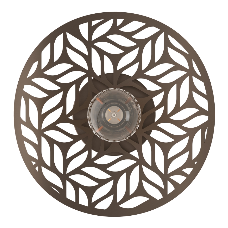 Eglo - Vägglampa 1xE27/60W/230V bronsfärgad