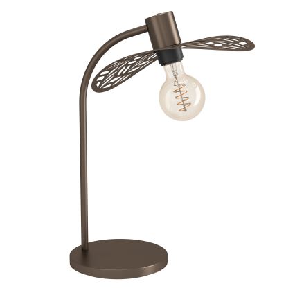 Eglo - Bordslampa 1xE27/60W/230V bronsfärgad
