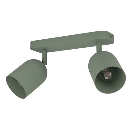 Eglo - Spotlampa 2xE14/40W/230V grön