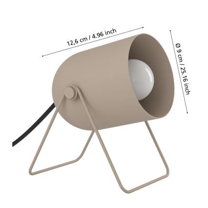 Eglo - Bordslampa 1xE14/8W/230V beige