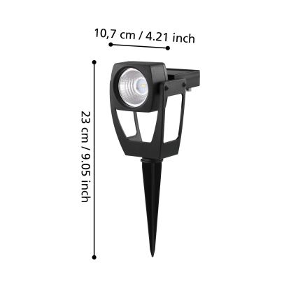 Eglo 48719 - LED-solstrålkastare SOLAR LED/0,1W/3,2V 1000 mAh IP44