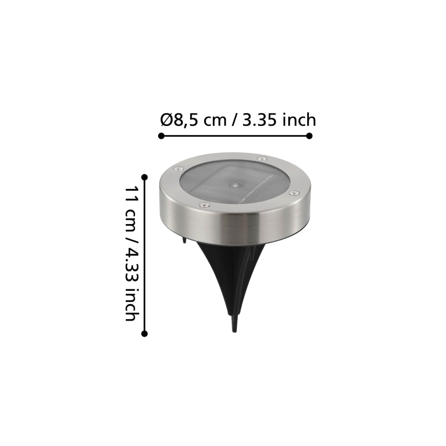 Eglo 48777 - LED solarlampa med sensor LED/0,07W/1,2V 200 mAh matt krom