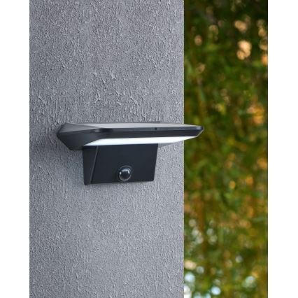 Eglo - LED solcellsdriven vägglampa med inbyggd sensor LED/20W/3,7V 2000 mAh IP44