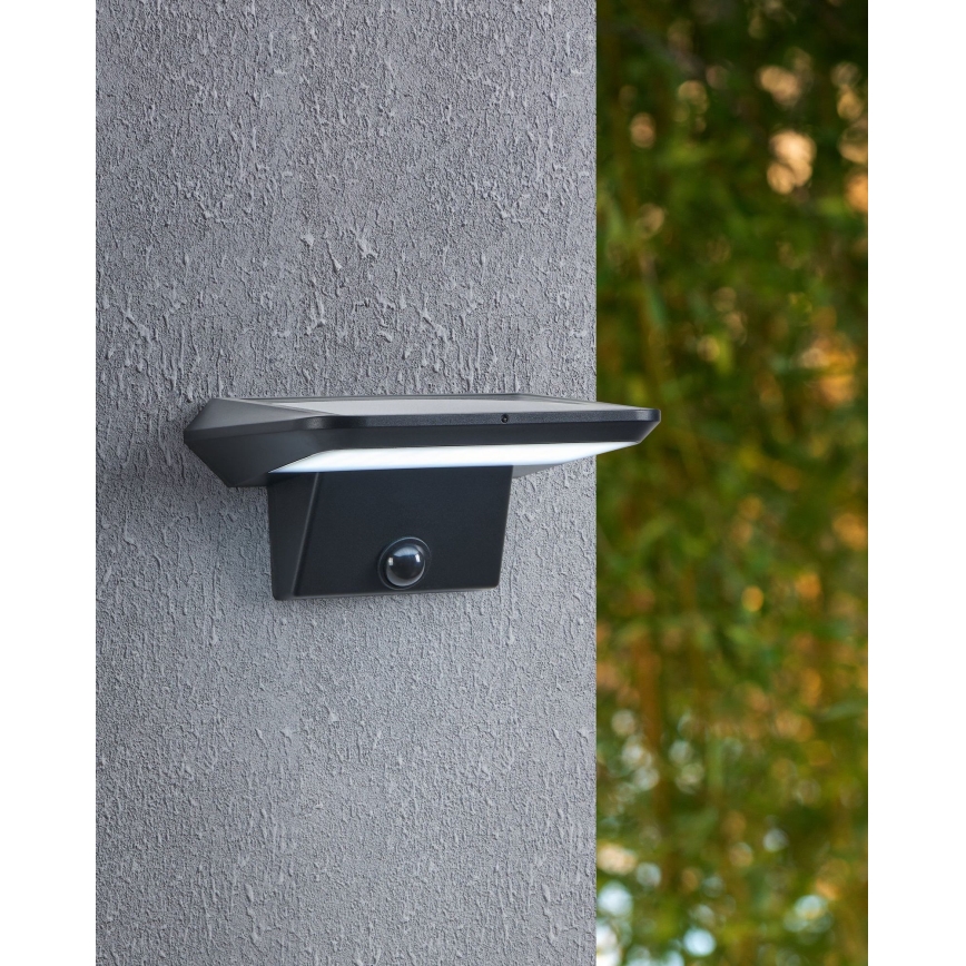 Eglo - LED solcellsdriven vägglampa med inbyggd sensor LED/20W/3,7V 2000 mAh IP44