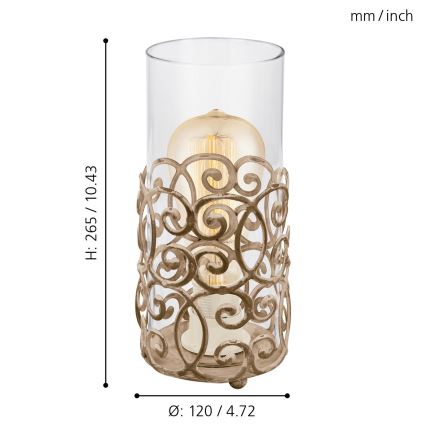 Eglo 49274 - Bordslampa CARDIGAN 1xE27/60W/230V