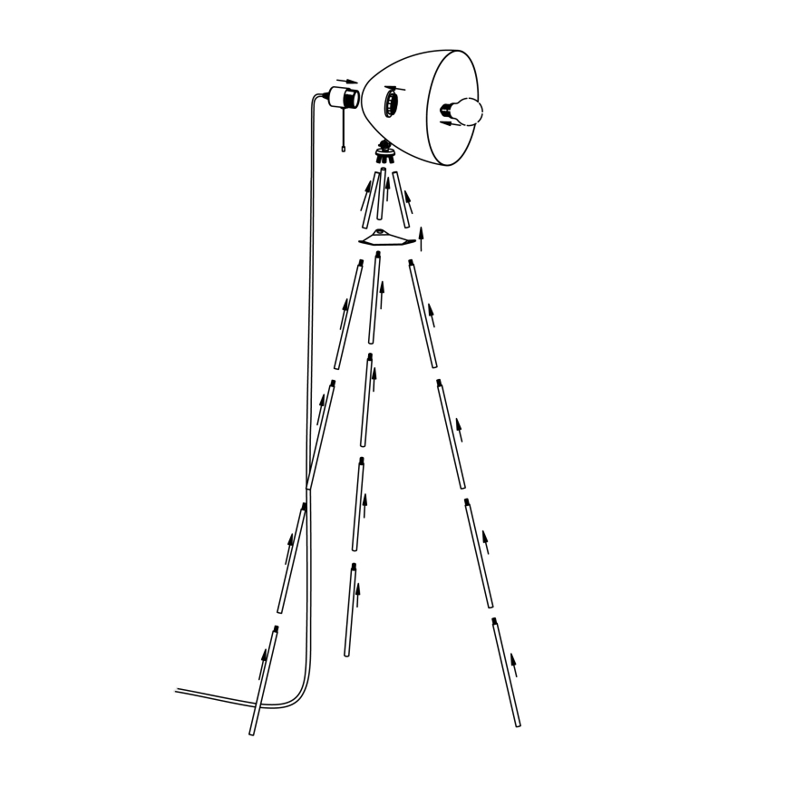 Eglo - Golvlampa 1xE27/60W/230V