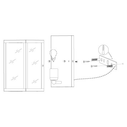 Eglo - Vägglampa 1xE27/60W/230V