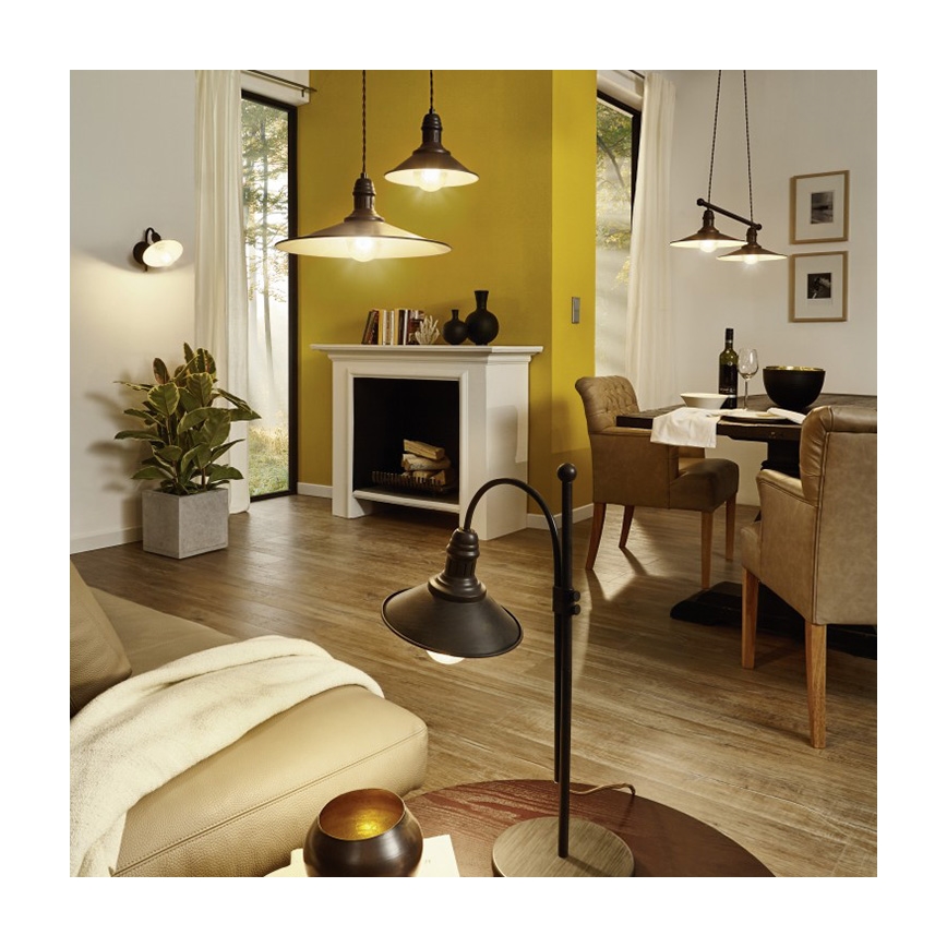 Eglo 49458 - Vägglampa STOCKBURY 1xE27/60W/230V