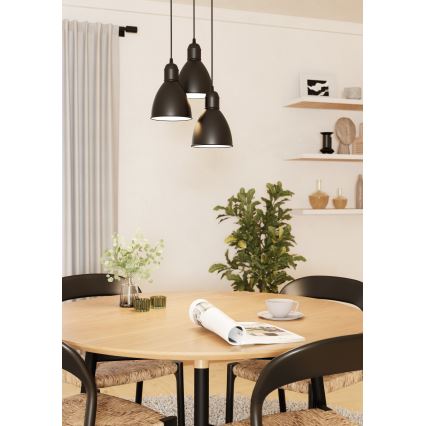 Eglo 49465 - Ljuskrona PRIDDY 3xE27/60W/230V