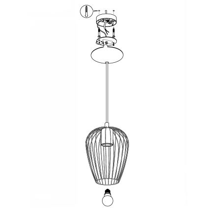 Eglo - Taklampa 1xE27/60W/230V