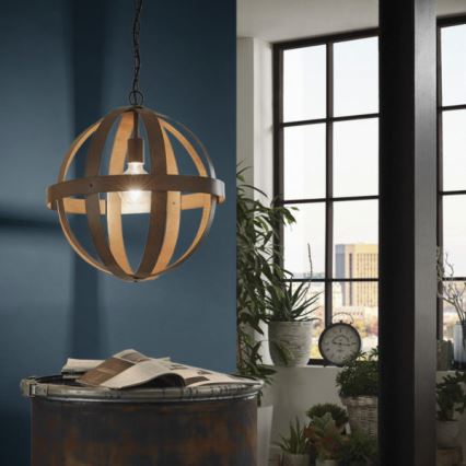 Eglo 49482 - Taklampa på kedja WESTBURY 1xE27/60W/230V Ø 37 cm