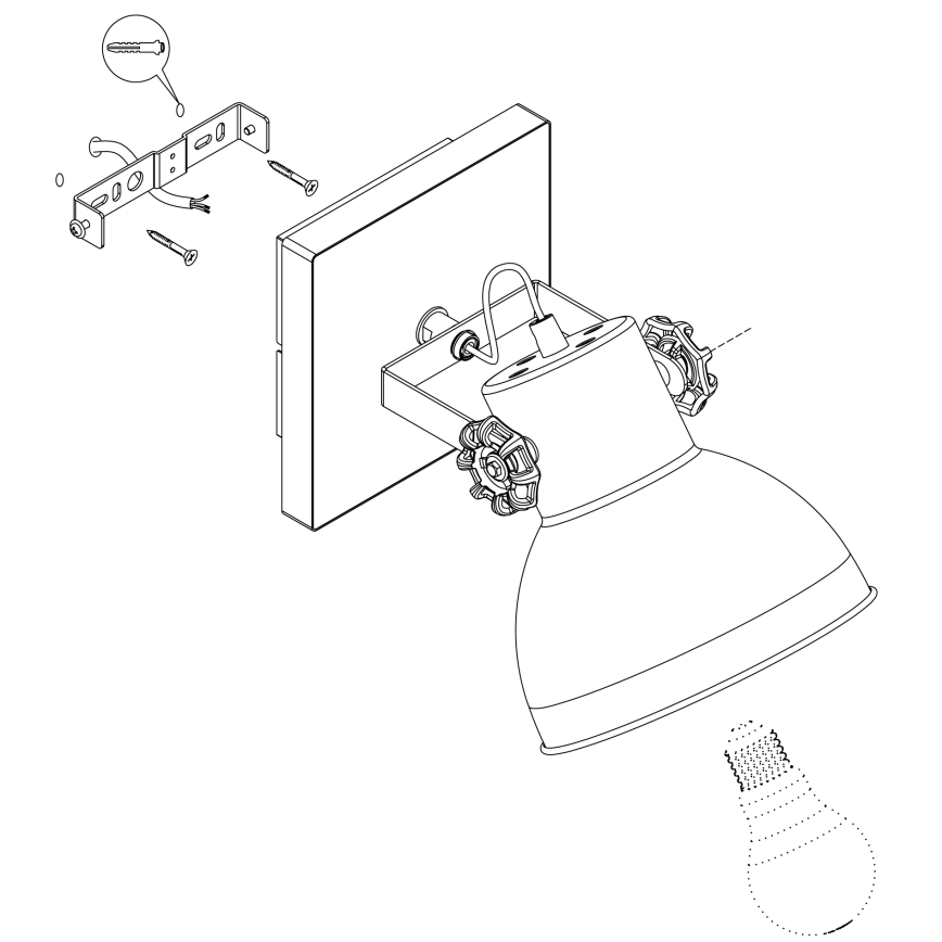 Eglo 49648 - SpotLjusbarNSTAPLE 1xE27/40W/230V