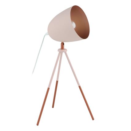 Eglo 49727 - Bordslampa CHESTER 1xE27/60W/230V vit/koppar