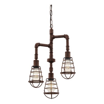 Eglo 49808 - Ljuskrona med kedja PORT SETON 3xE27/60W