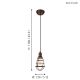 Eglo 49809 - Hängande lampa PORT SETON 1xE27/60W
